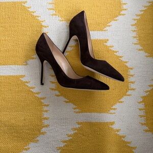 Manolo Blahnik Dark Brown BB Suede Heels